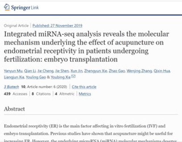 【論文解説】miRNA-seq分析が明かす胚移植を受ける患者の分子レベル子宮内膜着床能への鍼灸効果